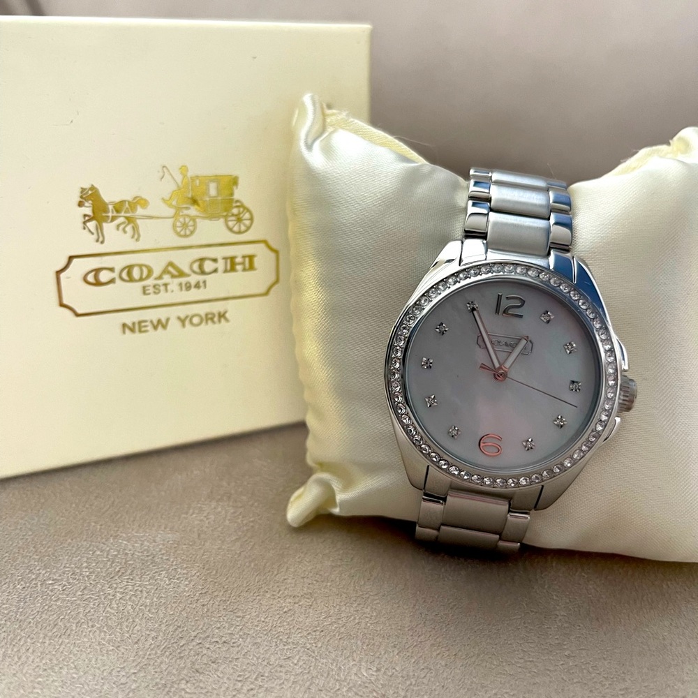 Womans COACH mother of Pearl watch